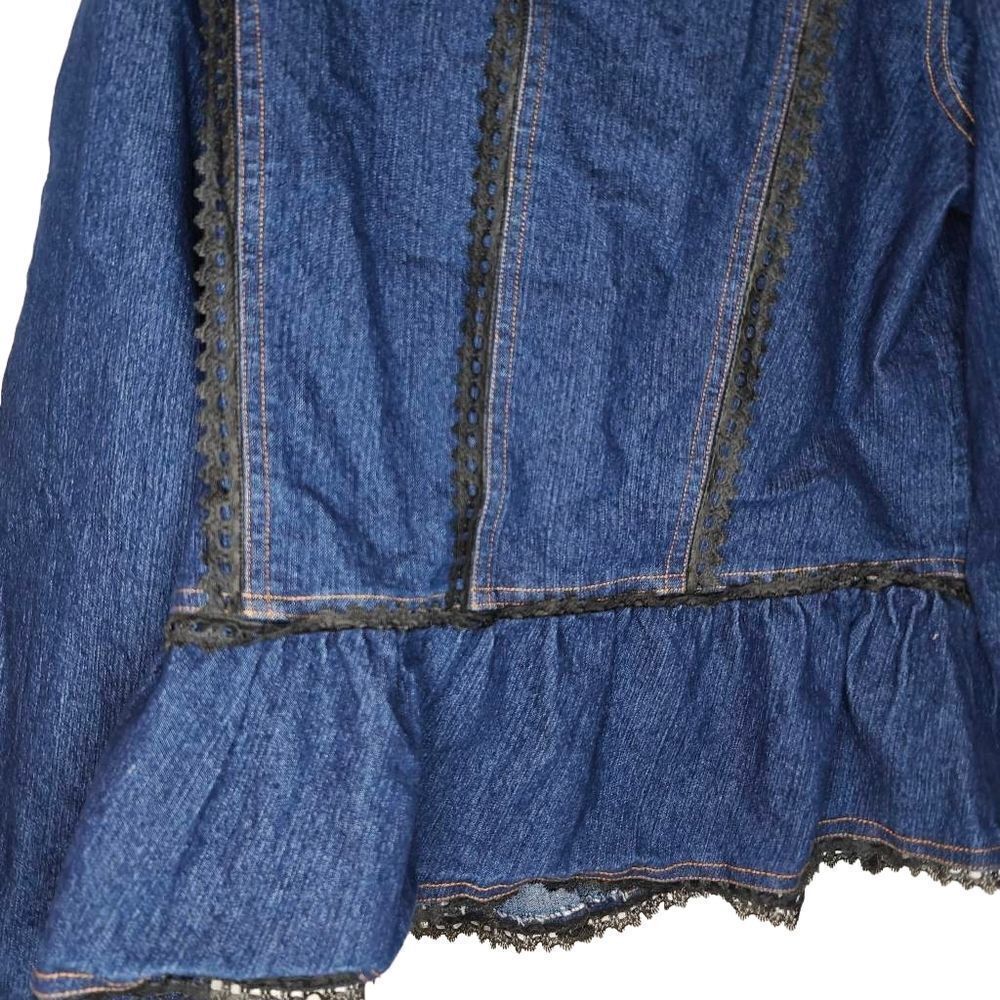 The Pyramid Collection Peplum Denim Jacket - Picture 2 of 9